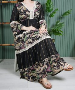 پیراهن زنانه هندی خامه دوزی U7614
