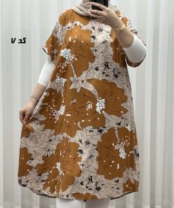 پیراهن طرح دار لامبادا نخی SH7607 - Image 6