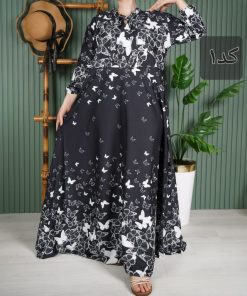 پیراهن کلوش پروانه 7611 - Image 4