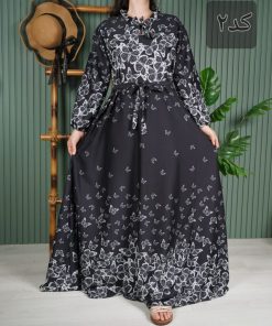 پیراهن کلوش پروانه 7611 - Image 3