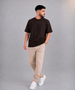 تیشرت بیسیک باکسی پارچه مچینست کد 4013 - Image 4