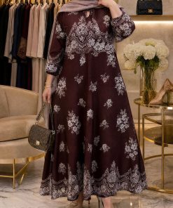 پیراهن کلوش حاشیه دار یسنا 7609 - Image 3