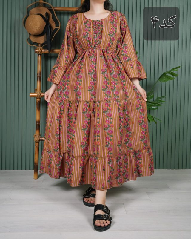 پیراهن زنانه عروسکی هندی یمرلی 7716 - تصویر 5