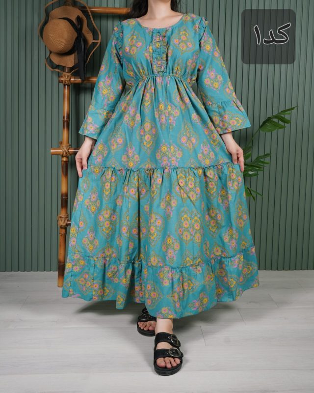 پیراهن زنانه عروسکی هندی یمرلی 7716 - تصویر 8