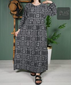 پیراهن زنانه خارجی طرح آیدا U7714 - تصویر 3