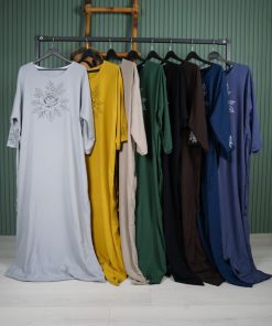 پیراهن زنانه آستین بلند گل یخ U7715 - تصویر 8