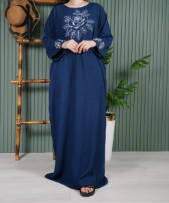 پیراهن زنانه آستین بلند گل یخ U7715 - تصویر 4