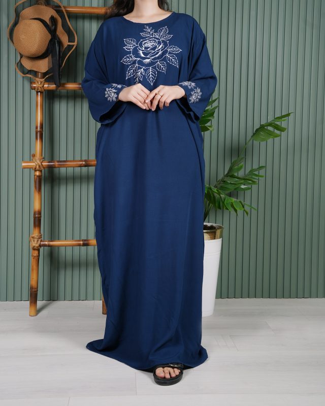 پیراهن زنانه آستین بلند گل یخ U7715 - تصویر 4
