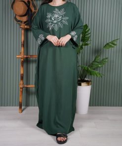 پیراهن زنانه آستین بلند گل یخ U7715 - تصویر 7