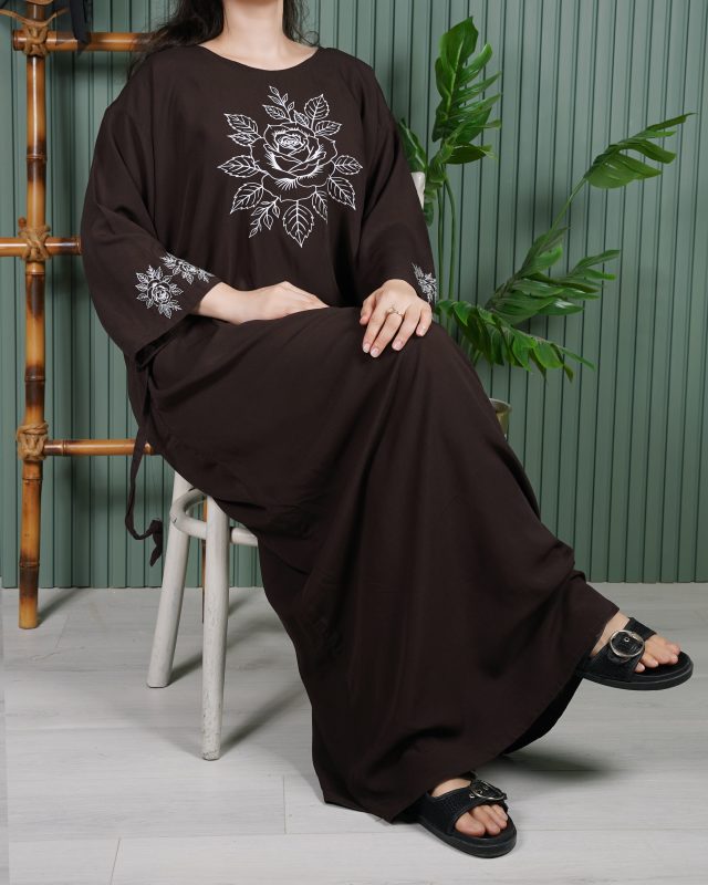 پیراهن زنانه آستین بلند گل یخ U7715