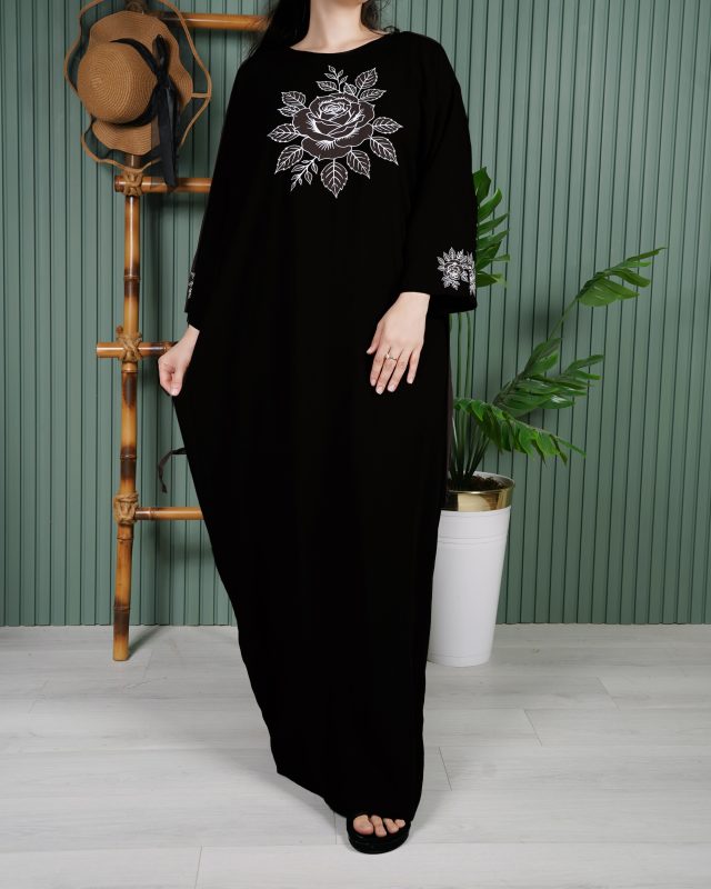 پیراهن زنانه آستین بلند گل یخ U7715 - تصویر 9