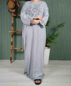 پیراهن زنانه آستین بلند گل یخ U7715 - تصویر 3