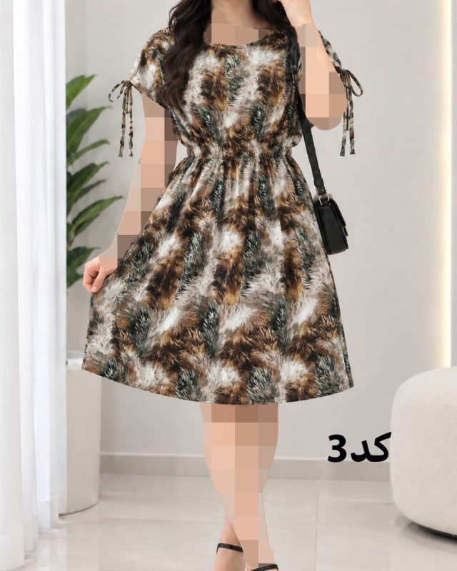 پیراهن کوتاه کمرکش SH7643 - تصویر 3