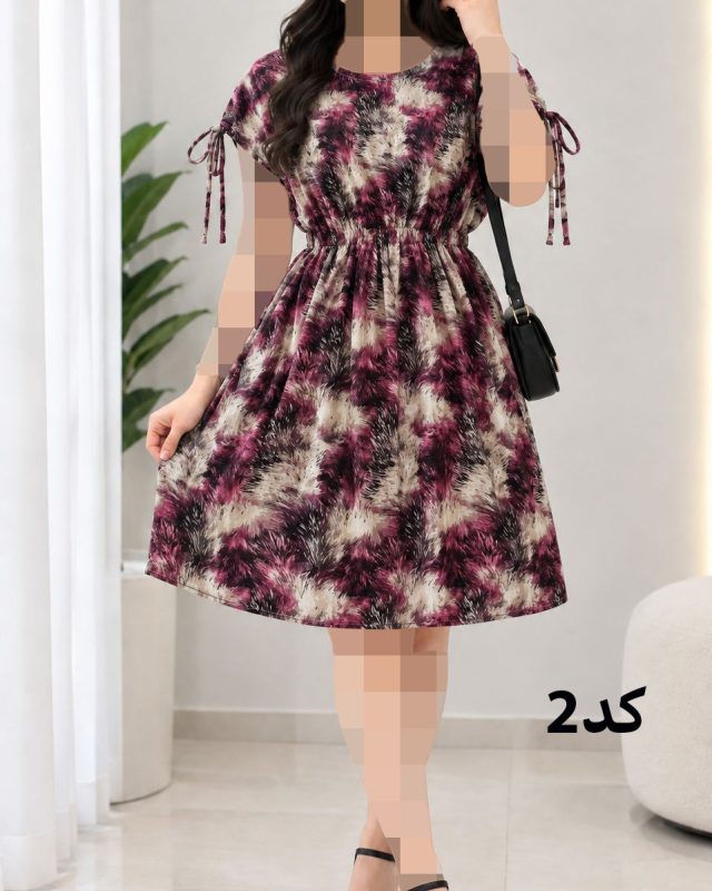 پیراهن کوتاه کمرکش SH7643 - تصویر 2