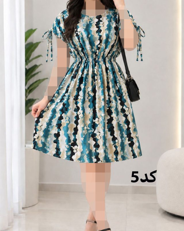 پیراهن کوتاه کمرکش SH7643 - تصویر 5