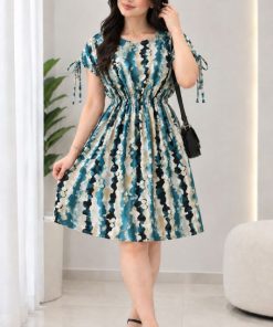 پیراهن کوتاه کمرکش SH7643 - تصویر 8