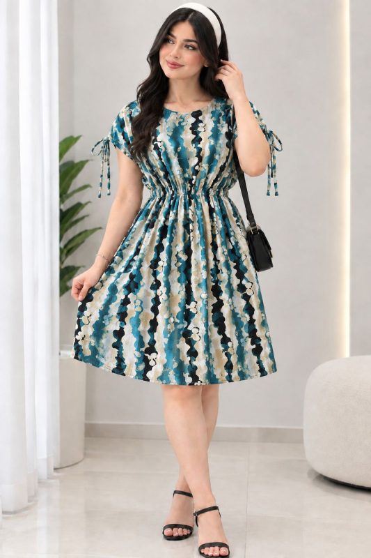 پیراهن کوتاه کمرکش SH7643 - تصویر 8