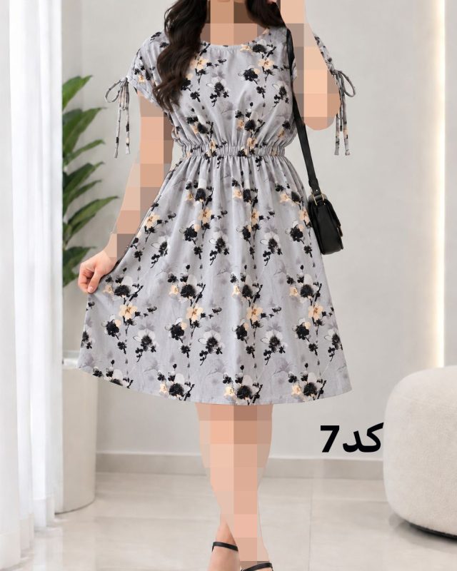 پیراهن کوتاه کمرکش SH7643 - تصویر 7