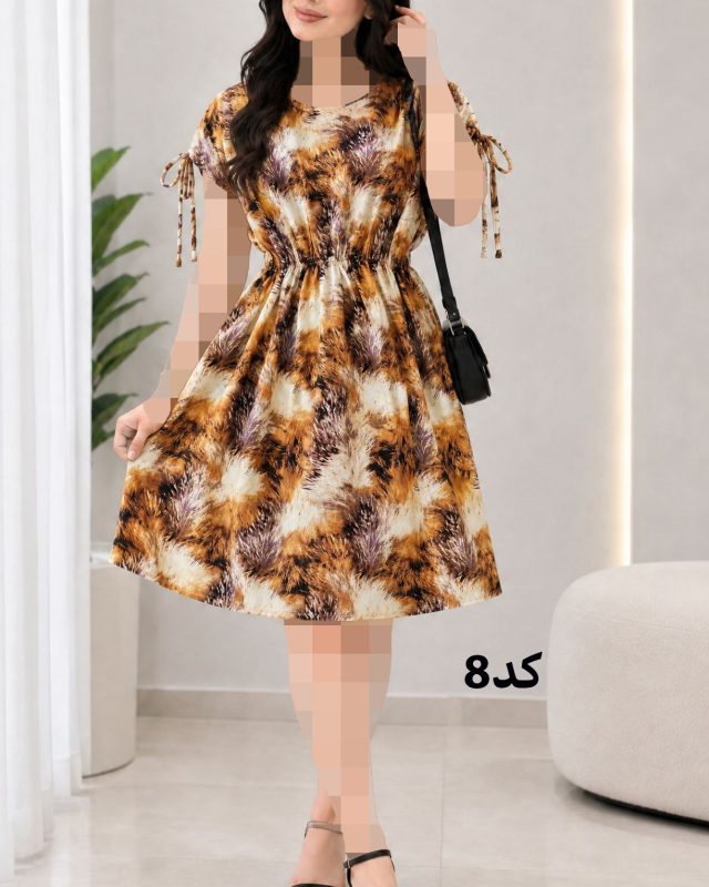 پیراهن کوتاه کمرکش SH7643 - تصویر 6