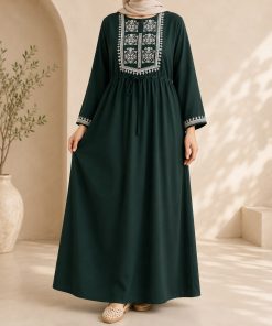 پیراهن ساحلی نخی طرح نورا | کد 50004 - تصویر 6