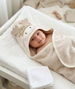 حوله نوزادی اسپرت طرح گوزن و بره 11734