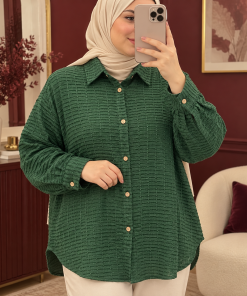 شومیز زنانه کوک دوزی جلو دکمه دار | کد 6078