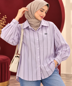 Alternative view of شومیز راه راه وارداتی دنیز | کد 6064
