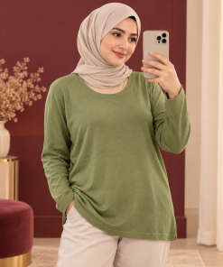 تونیک بافت وارداتی یقه گرد مدل آزاد | کد 6082