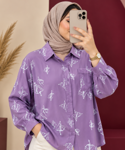 شومیز وارداتی نخ تایلندی مدل بالرین | کد 6074