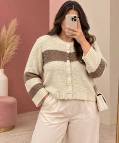 ژاکت بافت کلاسیک نوا | کد 6028