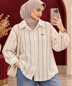 شومیز راه راه وارداتی دنیز | کد 6064