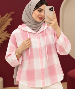 Alternative view of شومیز چهارخانه وارداتی مدل نیلا | کد 6077